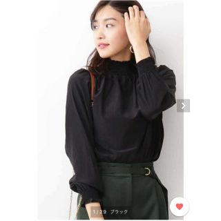 エヌナチュラルビューティーベーシック(N.Natural beauty basic)のジャス様専用♡N.NBB シャーリングハイネックブラウス 黒(シャツ/ブラウス(長袖/七分))