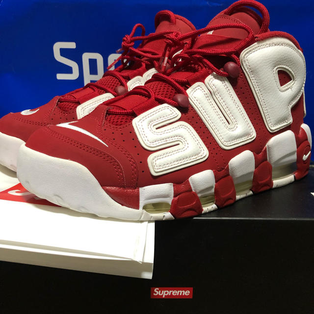 メンズnike × supreme air more uptempo