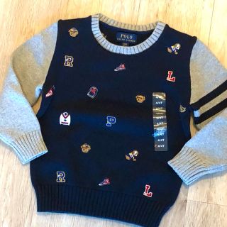 ポロラルフローレン(POLO RALPH LAUREN)の新品 タグ付き　ラルフローレン 4T/110 ポロベアコットンセーター(ニット)