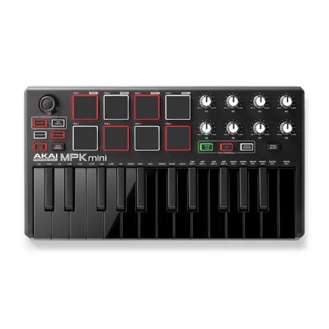 Akai mpk mini mk2 black (midi キーボード）レア 楽器のDTM/DAW(MIDIコントローラー)の商品写真