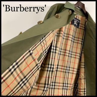 バーバリー(BURBERRY)のBURBERRY バーバリー ステンカラーコート メンズ 玉虫色 美品 裏地総柄(ステンカラーコート)