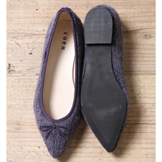 coen(コーエン)の新品　コーエン　フラットパンプス　パープル　S〜XL 大幅お値下げ❣️ レディースの靴/シューズ(ハイヒール/パンプス)の商品写真