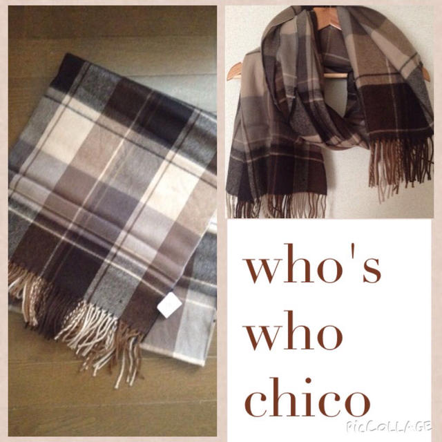 who's who Chico(フーズフーチコ)のchico♡新品 チェックマフラー レディースのファッション小物(マフラー/ショール)の商品写真