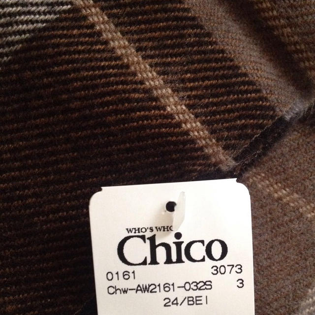 who's who Chico(フーズフーチコ)のchico♡新品 チェックマフラー レディースのファッション小物(マフラー/ショール)の商品写真