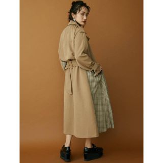 ムルーア(MURUA)のMURUA サイドチェックロングコート(トレンチコート)