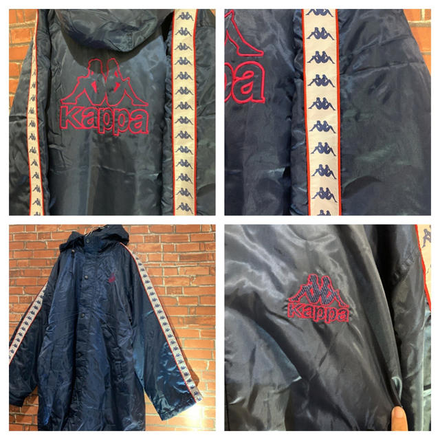 Kappa(カッパ)の【希少】90s 赤刺繍 kappa カッパ サイドラインテープロゴ ベンチコート メンズのジャケット/アウター(ナイロンジャケット)の商品写真