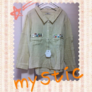 ミスティック(mystic)のmystic☆ビジュー使いシャツ(シャツ/ブラウス(長袖/七分))