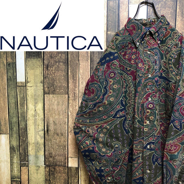 NAUTICA(ノーティカ)の【激レア】ノーティカ☆ピッグペイズリー柄総柄シャツ 90s メンズのトップス(シャツ)の商品写真