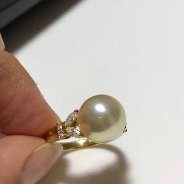 MIKIMOTO(ミキモト)のご専用♡国宝級 越物 アコヤ真珠 超大玉11mm 照り照り 虹色 レディースのアクセサリー(リング(指輪))の商品写真