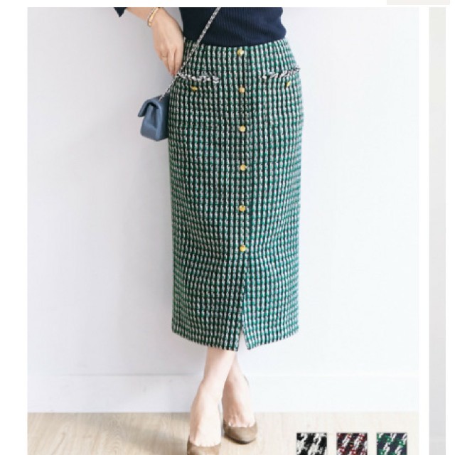 Chesty(チェスティ)のＬｉａｌａ×ＰＧ ツイードスカート レディースのスカート(ひざ丈スカート)の商品写真
