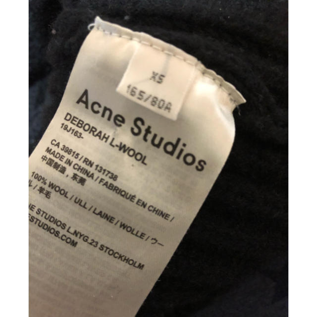 ACNE(アクネ)のAcne デボラニット 黒 xs 美品 レディースのトップス(ニット/セーター)の商品写真