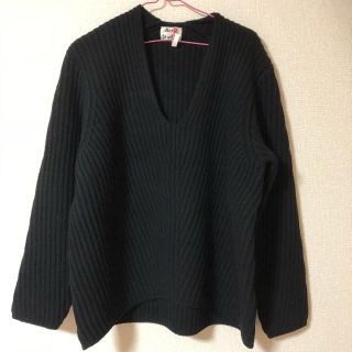 アクネ(ACNE)のAcne デボラニット 黒 xs 美品(ニット/セーター)