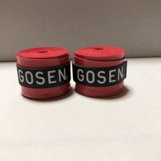 ゴーセン(GOSEN)のGOSENグリップテープ  赤2個 (テニス)