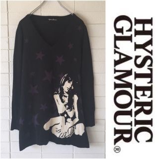 ヒステリックグラマー(HYSTERIC GLAMOUR)のヒステリックグラマー ガール Vネック カットソー F コットンシルク(ニット/セーター)