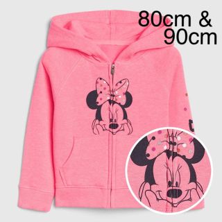 ベビーギャップ(babyGAP)の【新品】80&90cm DisneyMinnieMouse スウェットパーカー(ジャケット/上着)