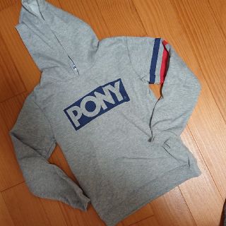 ポニー(PONY)の★160サイズ★新品★未使用★タグ付き★パーカー★ポニー★グレー★ロゴ入り★(パーカー)