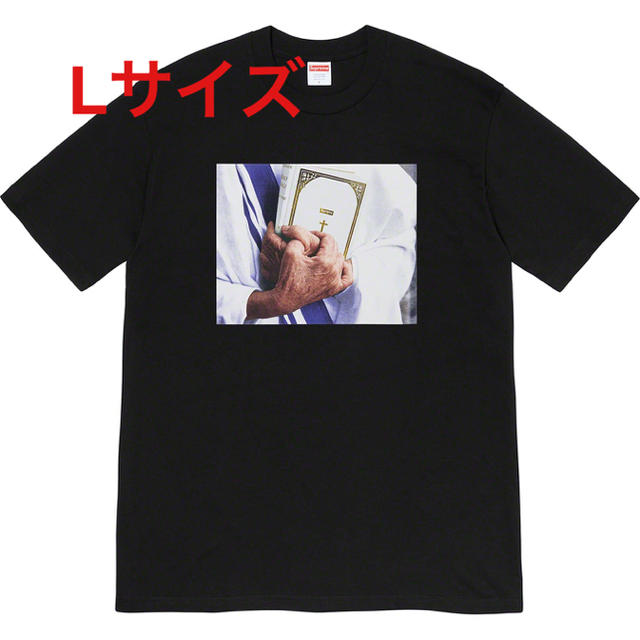 L   シュプリーム supreme  Bible Tee Black