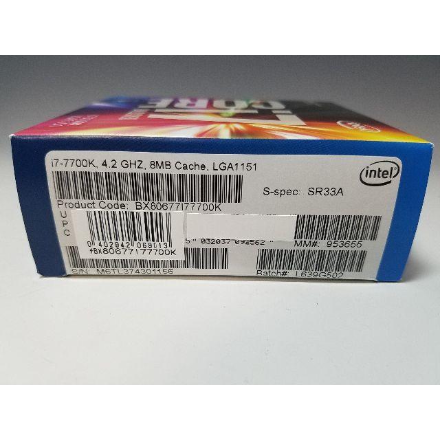 CPU】Intel Core i7 7700K LGA1151 動作確認済-