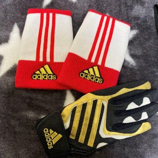 アディダス(adidas)のadidas 革手安どリストバンドセット(ウェア)