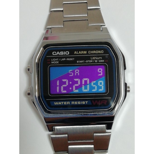 CASIO(カシオ)の【分割液晶反転】カシオ スタンダード腕時計 A158W-1JF メンズの時計(腕時計(デジタル))の商品写真