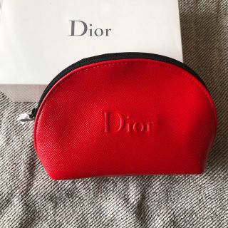 ディオール(Dior)のDior ディオール ノベルティ ポーチ レッド(ポーチ)