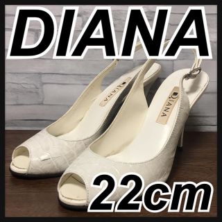 ダイアナ(DIANA)のダイアナ DIANA サンダル 22cm パンプス ホワイト ミュール 結婚式(ハイヒール/パンプス)