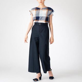 バーバリーブルーレーベル(BURBERRY BLUE LABEL)のブルーレーベルクレストブリッジ ワイドパンツ(カジュアルパンツ)