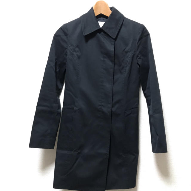 M-premier(エムプルミエ)の美品　エムプルミエ  コート ステンカラー ロング XSサイズ 34 ブラック レディースのジャケット/アウター(ロングコート)の商品写真