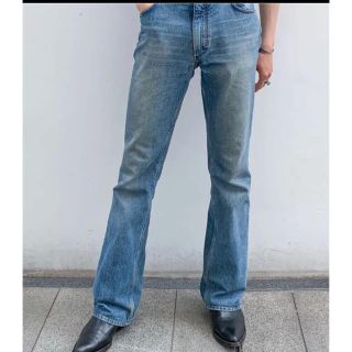 さんぽっぽイブサンローラン パンツ デニムパンツ フレア ブルー トム