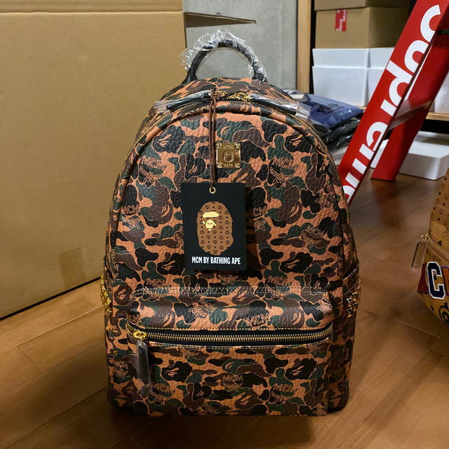 :: BAPE / MCM Camo Stark Backpack | フリマアプリ ラクマ