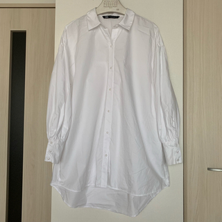 ZARA - ZARA ボリュームポプリンシャツ ブラウス ホワイト XSの通販 by 