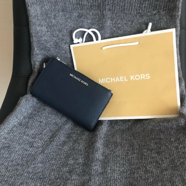 Michael Kors(マイケルコース)の新品マイケルコース  ダブルジップ リスレット　ネイビー レディースのファッション小物(財布)の商品写真