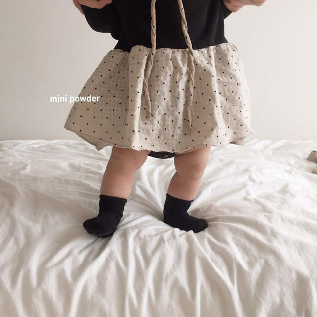 ワンピース風ロンパース　韓国子供服 キッズ/ベビー/マタニティのベビー服(~85cm)(ロンパース)の商品写真