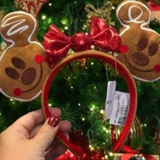 ディズニー(Disney)の再入荷　ミッキー&ミニー柄　クリスマスジンジャーブレッド キャンディカチューシャ(カチューシャ)