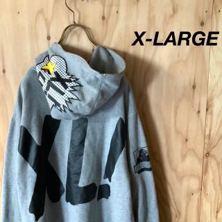 エクストララージ(XLARGE)の【美品】X-LARGE  ビッグロゴ  ビッグシルエット  パーカー(パーカー)