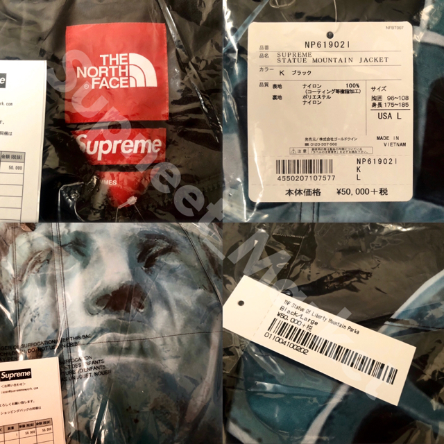 Supreme(シュプリーム)のL送込‼︎ Supreme×NorthFace マウンテンパーカー黒 リバティ メンズのジャケット/アウター(マウンテンパーカー)の商品写真