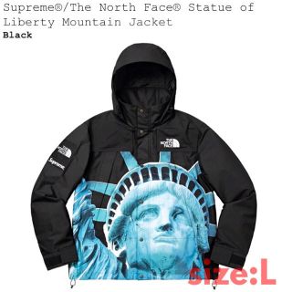 シュプリーム(Supreme)のL送込‼︎ Supreme×NorthFace マウンテンパーカー黒 リバティ(マウンテンパーカー)