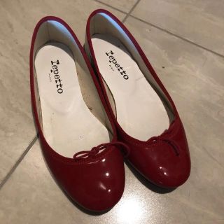 レペット(repetto)のレペット　バレエシューズ　レッド　美品(バレエシューズ)