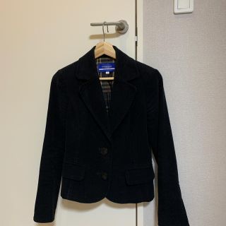 バーバリーブルーレーベル(BURBERRY BLUE LABEL)のブラックジャケット(ノーカラージャケット)