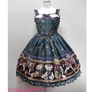 アンジェリックプリティー(Angelic Pretty)のAngelic Pretty British Bearジャンパースカート(ひざ丈ワンピース)