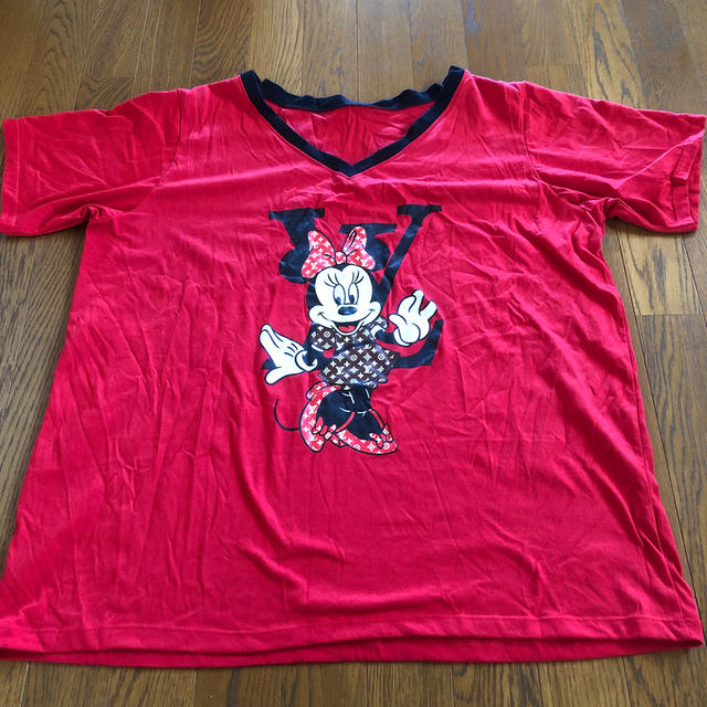 ミニーちゃん　tシャツ　赤　レッド　ビックサイズ レディースのトップス(Tシャツ(半袖/袖なし))の商品写真