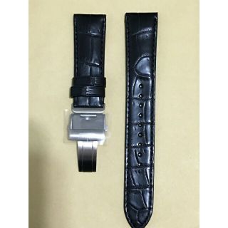 セイコー(SEIKO)のセイコープレザージュ 純正専用革バンド(Dバックル付き)黒(レザーベルト)