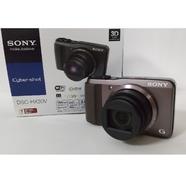 コンパクトデジタルカメラ美品 SONY Cyber-shot DSC-HX30V ブラウン 1820万画