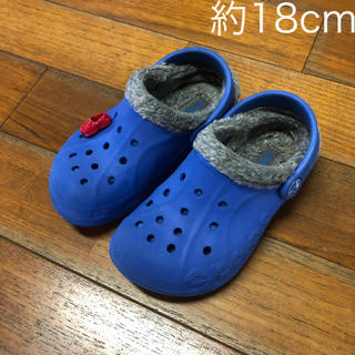 クロックス(crocs)のマンモス イーブイオー クロッグ キッズ　青　10C11 日本サイズ18cm(サンダル)