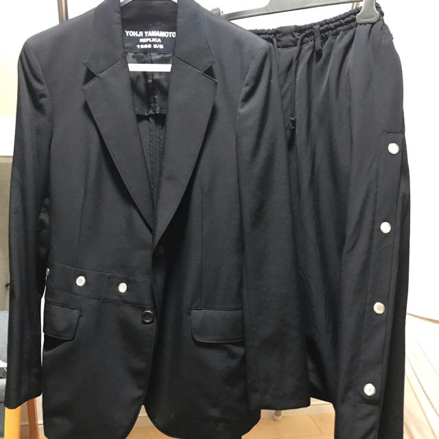 Yohji Yamamoto(ヨウジヤマモト)のアイレットギャバ  セットアップ メンズのジャケット/アウター(テーラードジャケット)の商品写真