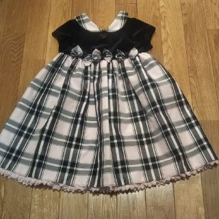 【300円】チェックワンピース　サイズ100　PERFECTLY DRESSED(ワンピース)