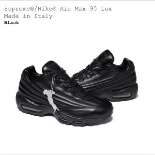 シュプリーム(Supreme)の27.5 NIKE supreme air max 95 ブラック(スニーカー)