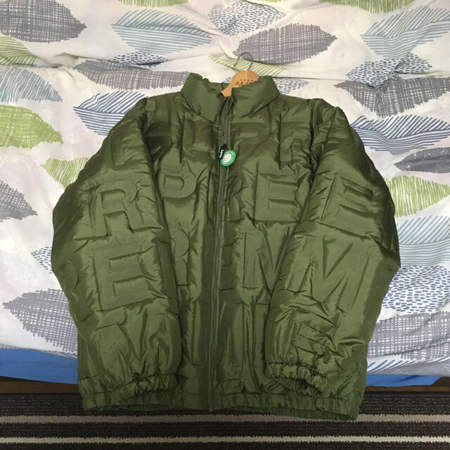 ダウンジャケットサイズ M supreme bonded logo puffy jacket