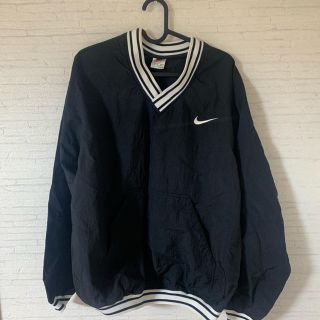 美品 NIKE プルオーバー ナイロン ジャケット Vネック 黒