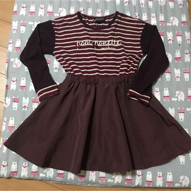 pom ponette(ポンポネット)のポンポネットワンピース120cm キッズ/ベビー/マタニティのキッズ服女の子用(90cm~)(ワンピース)の商品写真